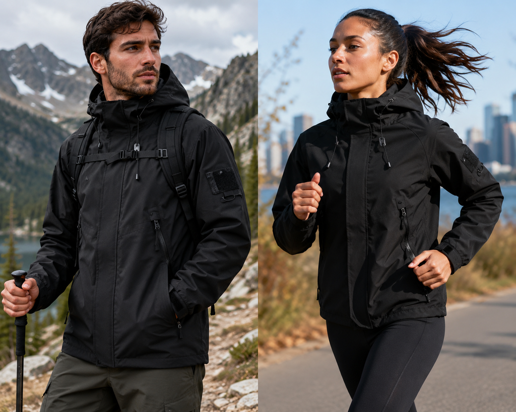 CHRLCK Unisex Waterproof Running Windbreaker